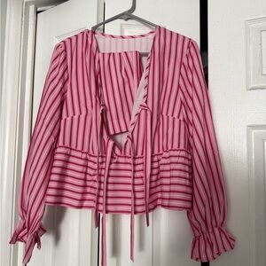 Pink Striped Women's Set